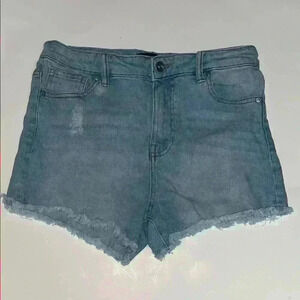 Kendall & Kylie Blue Jean Shorts Frayed Bottom Size 9